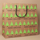 Green Xmas Trees Gift Bags