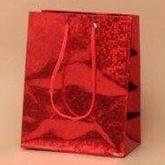 Red Holographic Foil Gift Bag 42x31x10cm