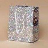 Silver Holographic Foil Gift Bag 41x30x11cm