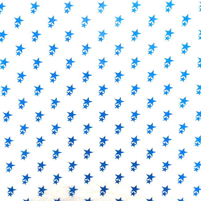 Blue Stars On White Tissue