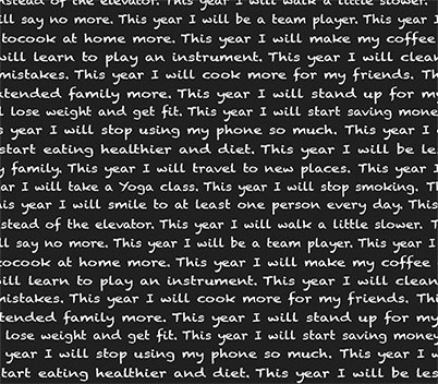Chalkboard Resolutions Tissue