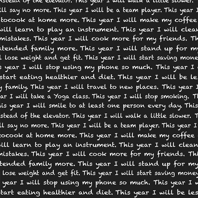 Chalkboard Resolutions Tissue