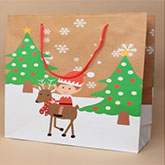Elf On Reindeer Gift Bags