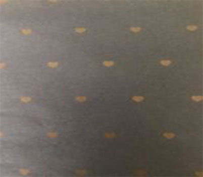 Gold Hearts On Grey Tissue