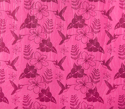 Hummingbirds on Cerise Tissue Paper