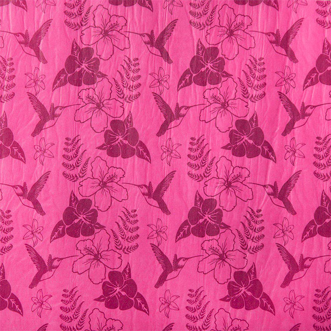 Hummingbirds on Cerise Tissue