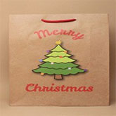 Merry Xmas/Tree Brown Gift Bags