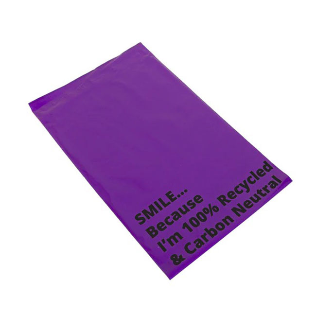Purple Recycled Carbon Neutral Mailing Bags 10"x14"