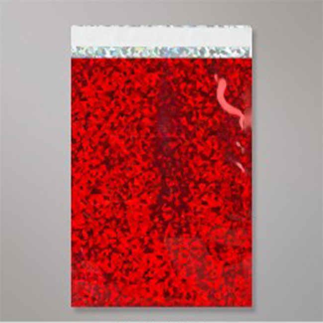 Metallic Red Holographic Foil Mailing Bags 4.5"x6.5"