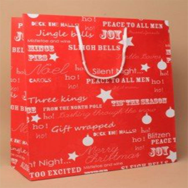 Red Xmas White Writing Gift Bags