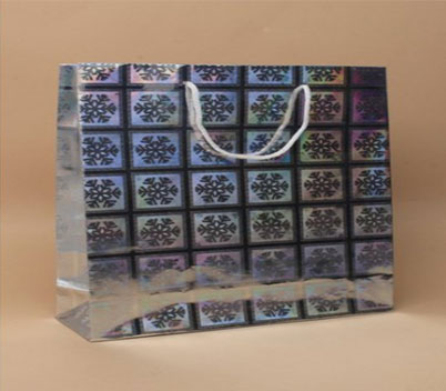 Silver Snowflakes Holographic Gift Bags