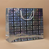 Silver Snowflakes Holographic Gift Bags Small