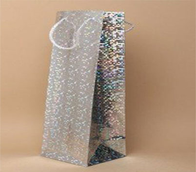 Silver Wine Gift Bag