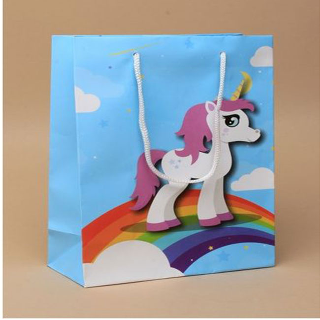 Unicorn Blue Gift Bags 20x14x7cm