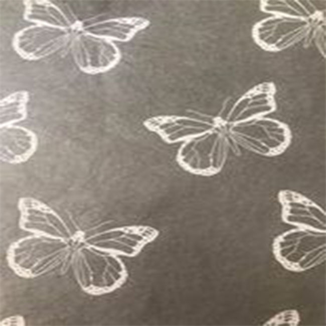 White Butterfly On Grey Tissue