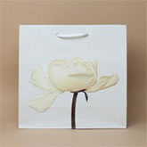 White Flower Print Gift Bag 15x12x6cm