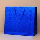 Blue Holographic Foil Gift Bag 14.5x11.5x6.5cm
