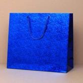 Blue Holographic Foil Gift Bag 41x30x11cm