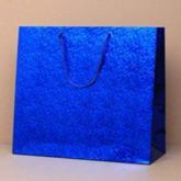 Blue Holographic Foil Gift Bag 27x23x8cm