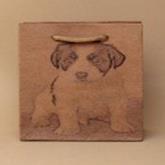 Dog Print Brown Gift Bag 14.5x11.5x6cm