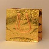 Gold Holographic Foil Gift Bag 21.5x18x7.5cm