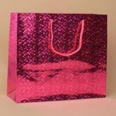 Pink Holographic Foil Gift Bag 14.5x11.5x6.5cm
