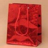 Red Holographic Foil Gift Bag 14.5x11.5x6.5cm