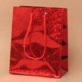 Red Holographic Foil Gift Bag 10x8x4cm