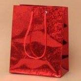 Red Holographic Foil Gift Bag 27x23x8cm