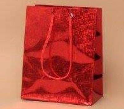 Red Holographic Foil Gift Bag