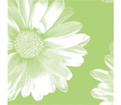 Tissue Printed Big Flower Green
