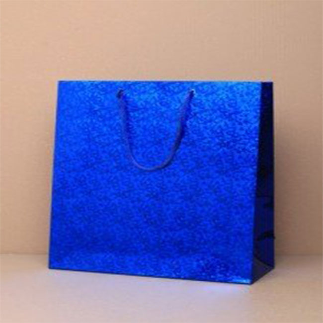 Blue Holographic Foil Gift Bag