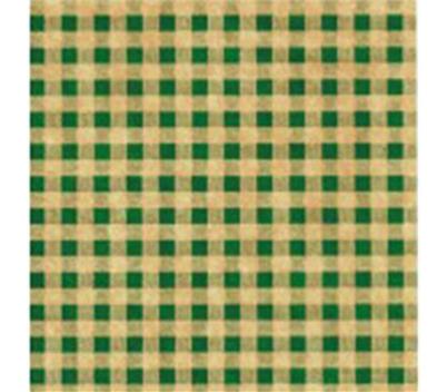 Tissue Printed Green Kraft Gingham