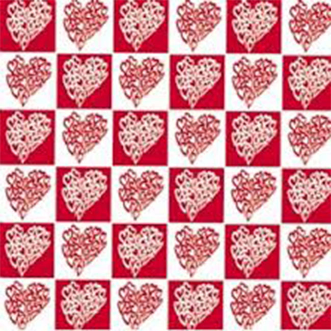 Hearts Check Tissue