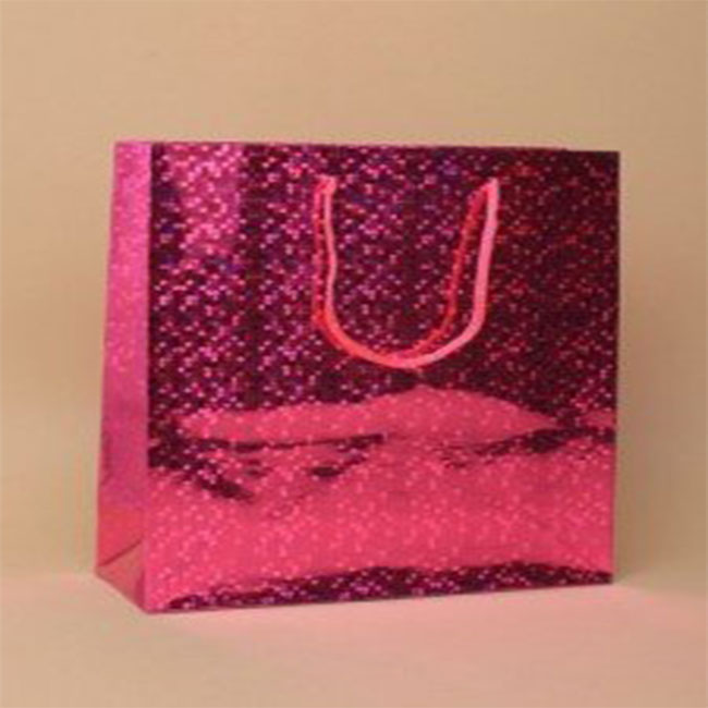 Pink Holographic Foil Gift Bag