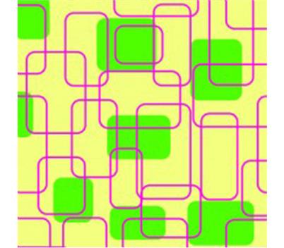 Tissue Printed Random Square Green