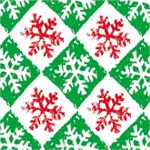Snowflake Checkered Red & Green Tissue
