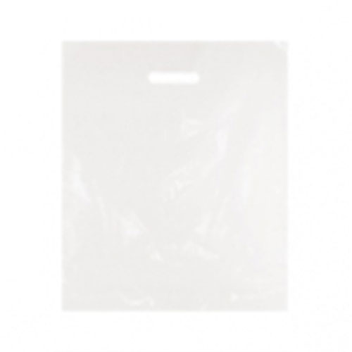 White Carrier Bags 15"x18"