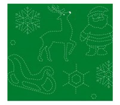 Tissue Printed Xmas Stitch
