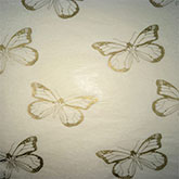 Butterfly Gold On Cream Tissue