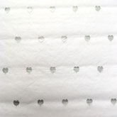 Silver Hearts On White Tissue