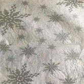Silver Snowflake On White Tissue