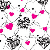 Zebra Hearts Tissue Paper